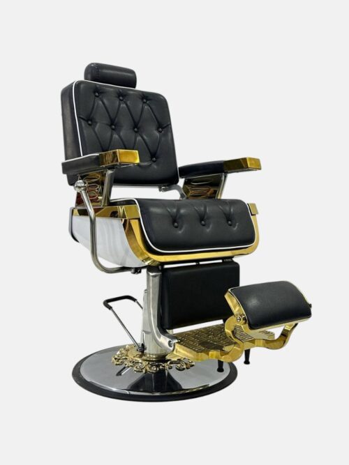 Барбер-кресло Royal Chester Barber Chair (MT-9161) — гидравлическое, черно-золотое — изображение 2