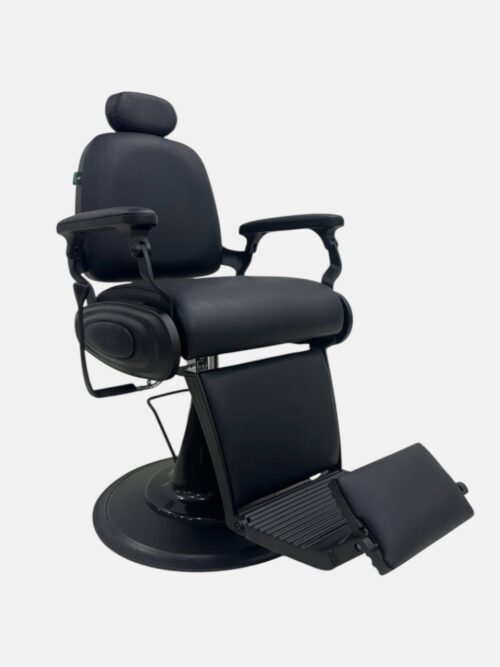 Барбер-кресло Modern Black Barber Chair (Q-616B) — гидравлическое, черное — изображение 2