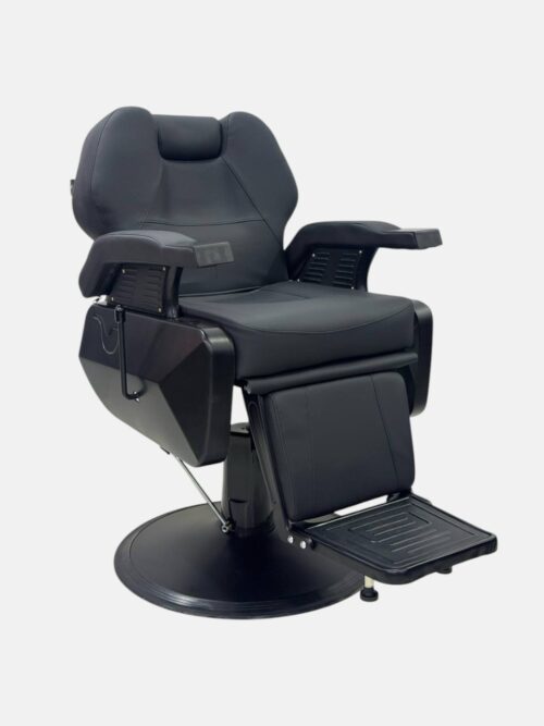 Барбер-кресло Modern Black Barber Chair (Q-621B) — гидравлическое, черное — изображение 2