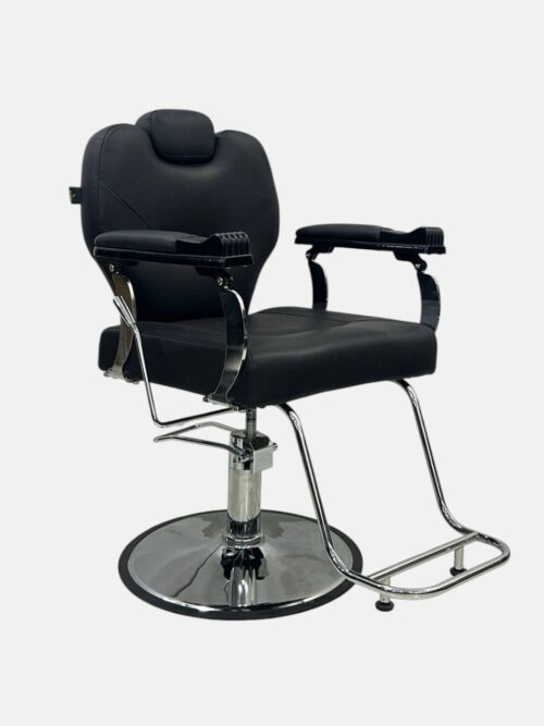 Парикмахерское кресло Modern Chrome Salon Chair (Q-623) — гидравлическое, черное — изображение 2