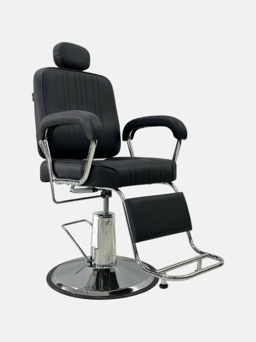 Парикмахерское кресло Premium Chrome Salon Chair (Q-630N) — гидравлическое, черное — изображение 2