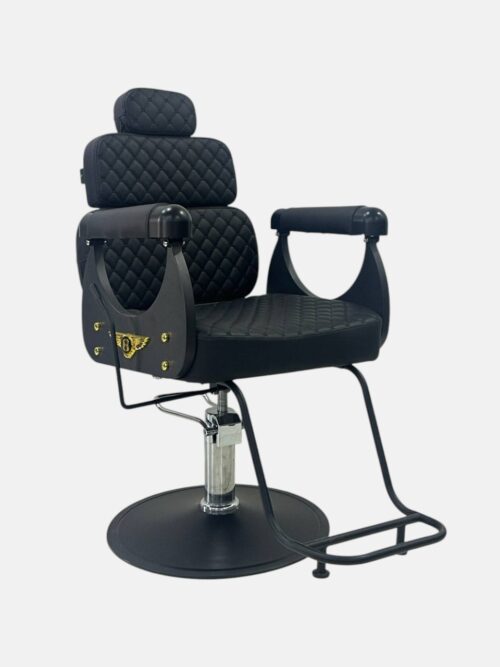 Парикмахерское кресло Premium Black Salon Chair (Q-650B) — гидравлическое, черное — изображение 2