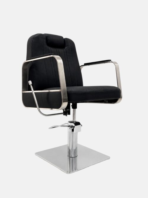 Парикмахерское кресло Modern Square Salon Chair (SM-022) — гидравлическое, черное — изображение 2