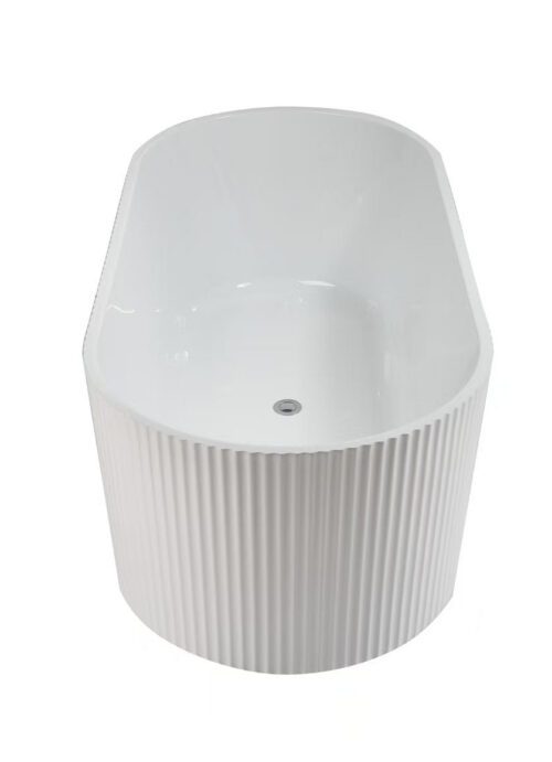 1500x750x580mm Berri Freestanding Fluted Matte White