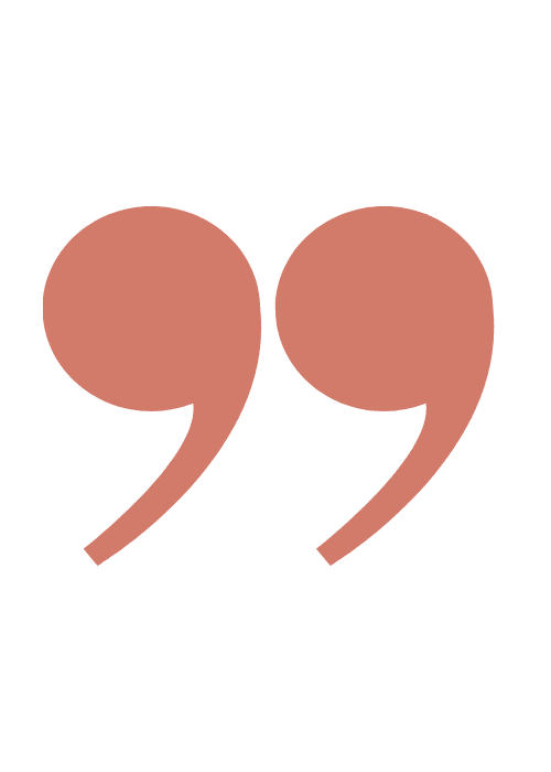 uniquewebdesigns - Illustration eines doppelten Schluss-Anführungszeichens in warmem Rotton