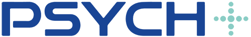 PsychPlus Logo with blue background