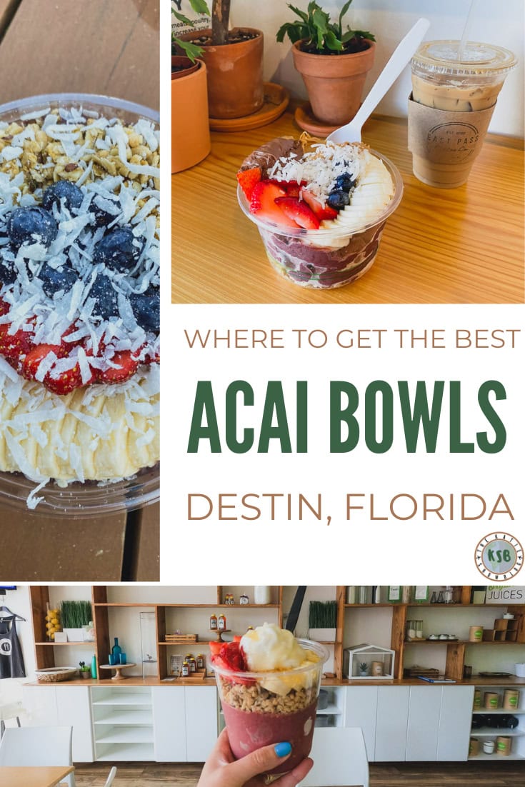 Nothing says vacay like tropical fruit! Here's my guide on where to find the absolute best acai bowls in Destin Florida.