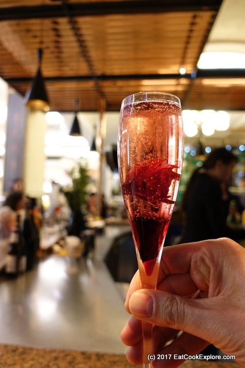 Hibiscus Flower Fizz Cocktail