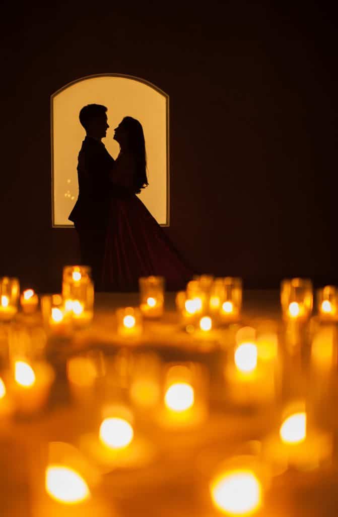 wedding fireworks alternative: candlelight