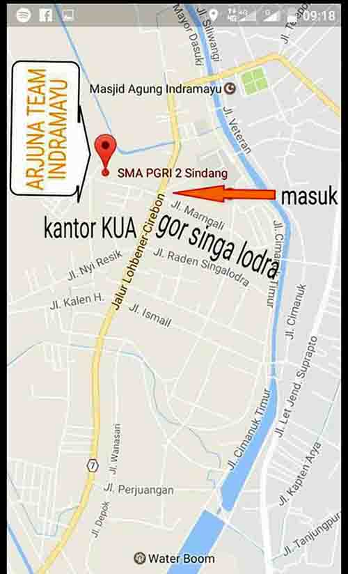 Lokasi Gantangan Arjuna Team Indramayu