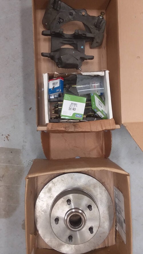 front disc brake conversion for a Mustange II front end
