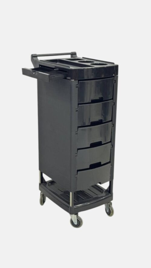 Парикмахерская тележка Premium Trolley — мобильная, черная — изображение 2