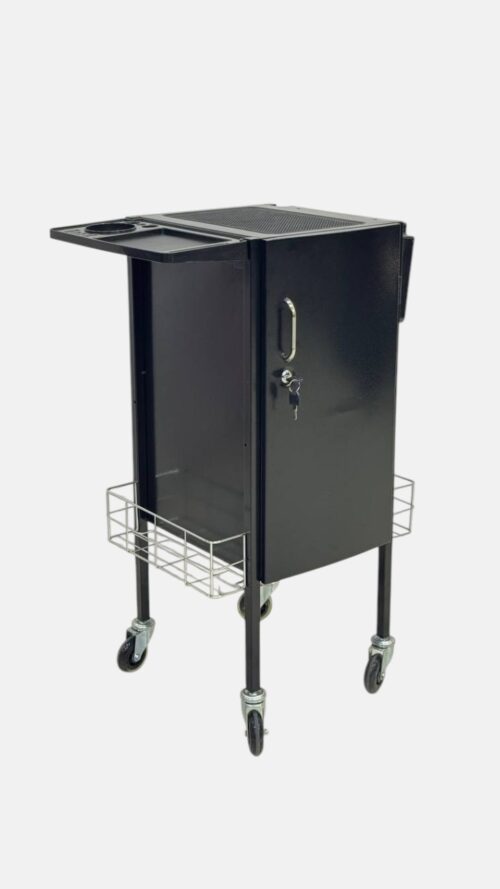 Парикмахерская тележка Premium Cabinet Trolley — мобильная, черная — изображение 2