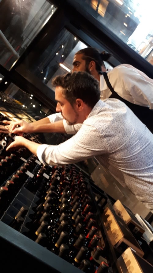 Getting stuck in to the wines in the cellar of Jordan River