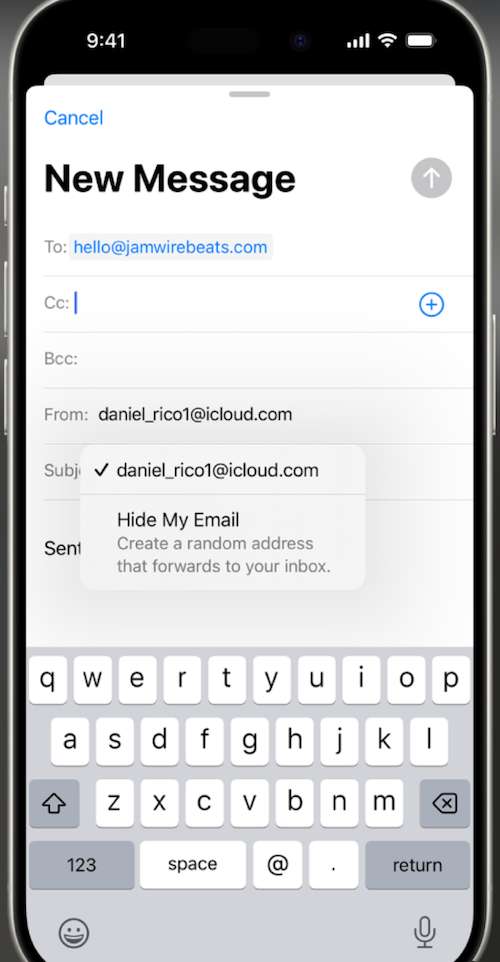 Managing Apple's Hide My Email on iOS or iPadOS Mobile Devices