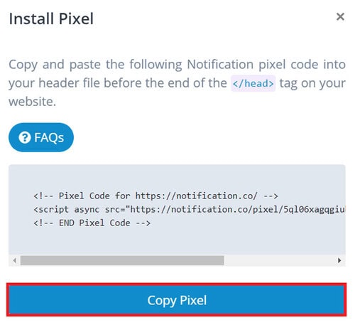 Install Notafication