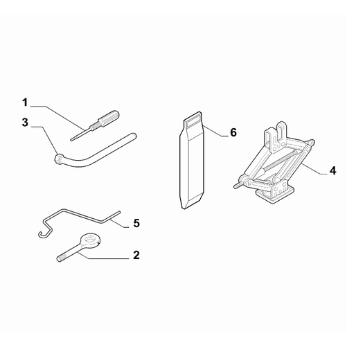 FIAT 500 2007-2016 Tools Lever