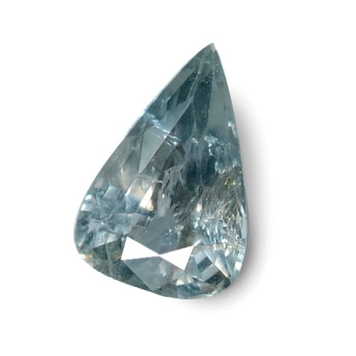Pear Shape Metallic Sapphire 1ct Natural - Rare Silver Grey Gemstone