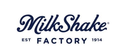 logo for the milkshake factory franchise business opportunity