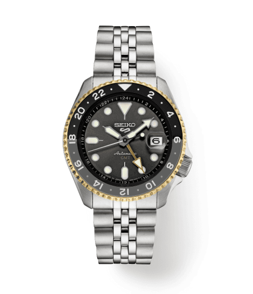 Seiko 5 Sports Black Automatic GMT
