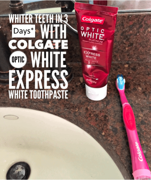 Whiter Teeth In Just 3 Days* With Colgate&reg; Optic White&reg; Express White Toothpaste #OpticSmiles