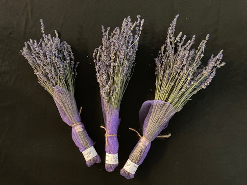 The Bald Butte Lavender Farm's dried lavender bouquets.