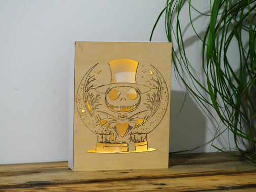 Cadre en bois Led personnalisable - 30x20cm