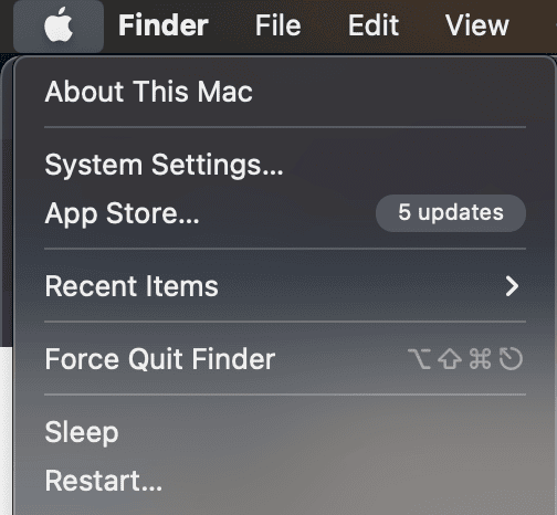 restarting mac