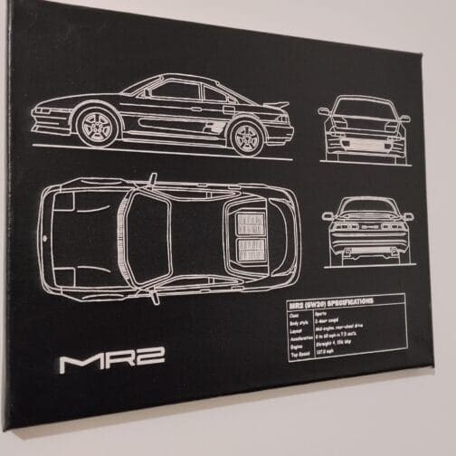 Toile Collection Blueprint Gravé au laser