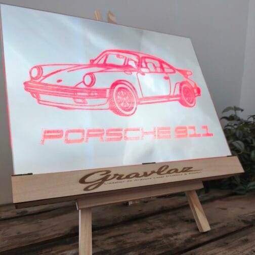 Miroir Lumineux à LED Personnalisé – Gravure de Votre Propre Voiture Sur-Mesure