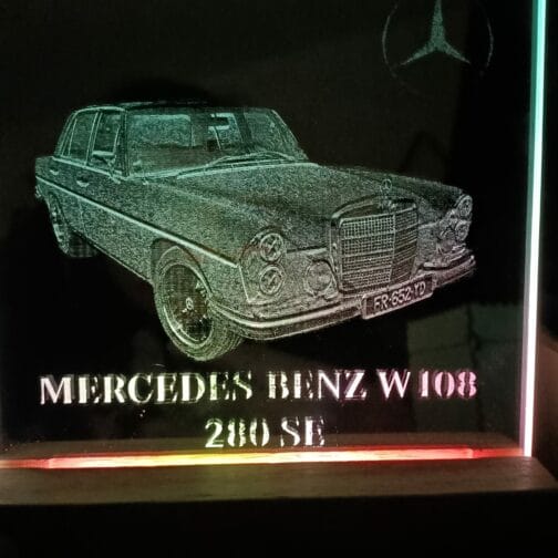 Miroir Gravé Lumineux Mercedes-Benz