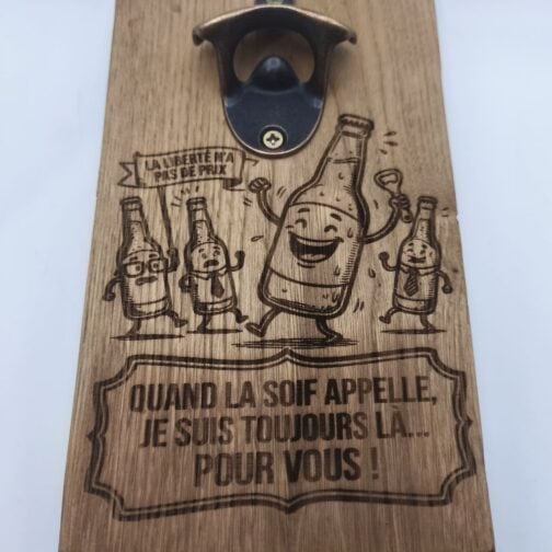Décapsuleur Humoristique en bois massif