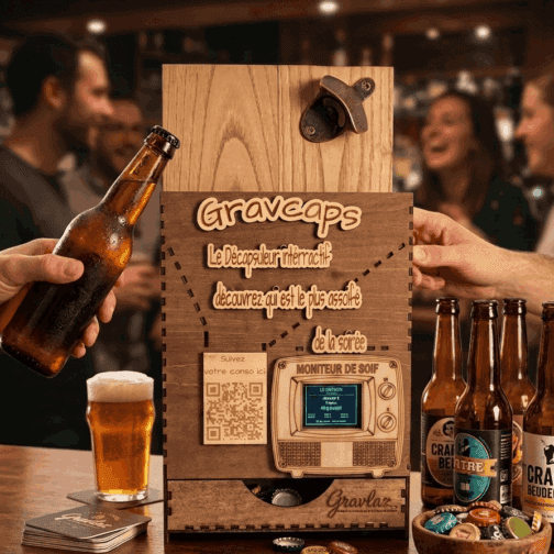 Gravcaps : Le Décapusuleur Interactif Connecté – Cadeau Unique