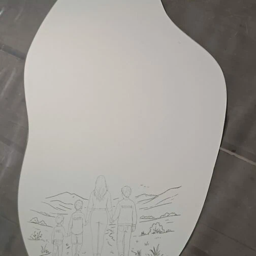 Miroir Organique Personnalisé : Gravure sur Mesure de vos Souvenirs