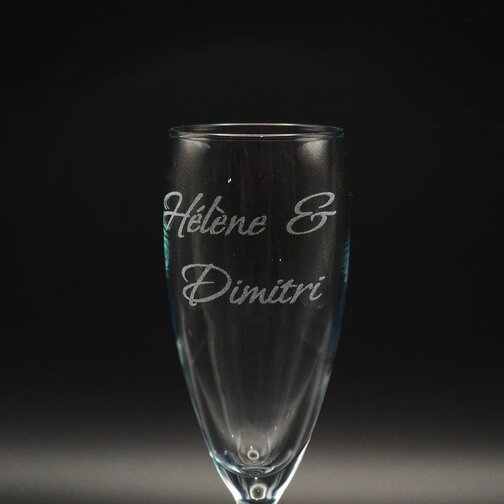 flute a champagne personnalisée fait en Ardèche