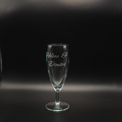 flute a champagne gravé personnalisé fait en Ardèche