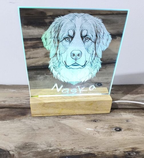 Miroir Gravé Lumineux : Un Portrait Éternel pour Vos Êtres Chers – Image 5