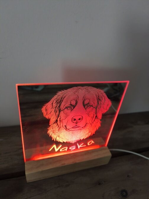 Miroir Gravé Lumineux : Un Portrait Éternel pour Vos Êtres Chers – Image 2