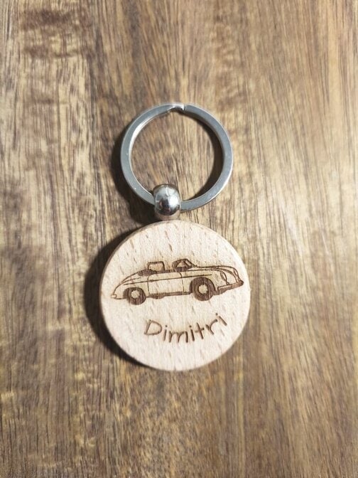 Porte clés Bois Personnalisé | Artisanal Ardèche | Gravlaz – Image 3
