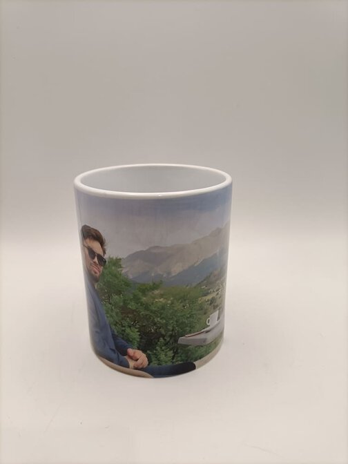 Mug personnalisé 33cl imprimé avec photo et texte personnalisé