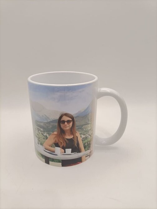 Mug personnalisé 33cl imprimé avec photo et texte personnalisé