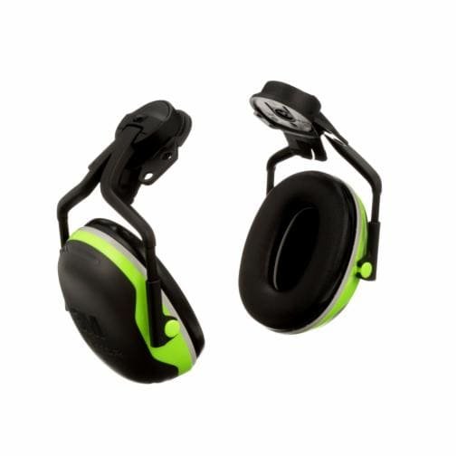 Protector Auditivo Tipo Orejera para Casco Negro con Verde