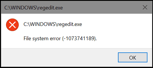 file-system-error-1073741189