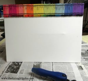 crayon canvas before heat