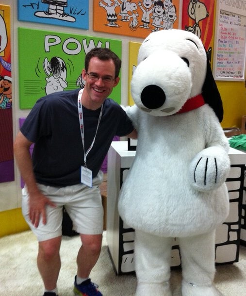 Snoopy and fan