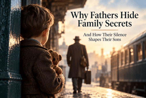 A young boy watches his father leave on a railway platform, symbolising family secrets, paternal absence and the longing for love.