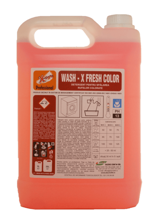 Detergent rufe WASH-X FRESH COLOR 5L CANISTRA