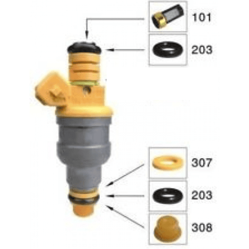 kit réparation pour  injecteur Bosch 205 GTI – Image 2