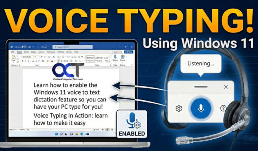 Enable Windows Voice Typing