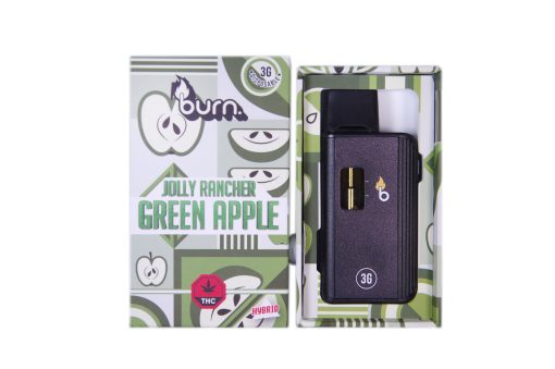 Burn. 3 Gram Vape – Jolly Rancher Green Apple (Sativa Dominant Hybrid)